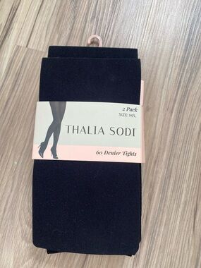 Thalia Sodi 2-Pack 60 Denier Black Tights